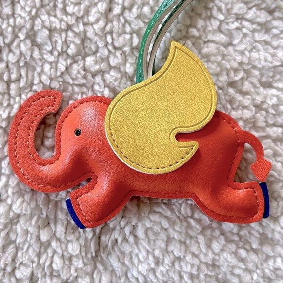 Elephant Faux Leather Bag Charm - Picture 2 of 3